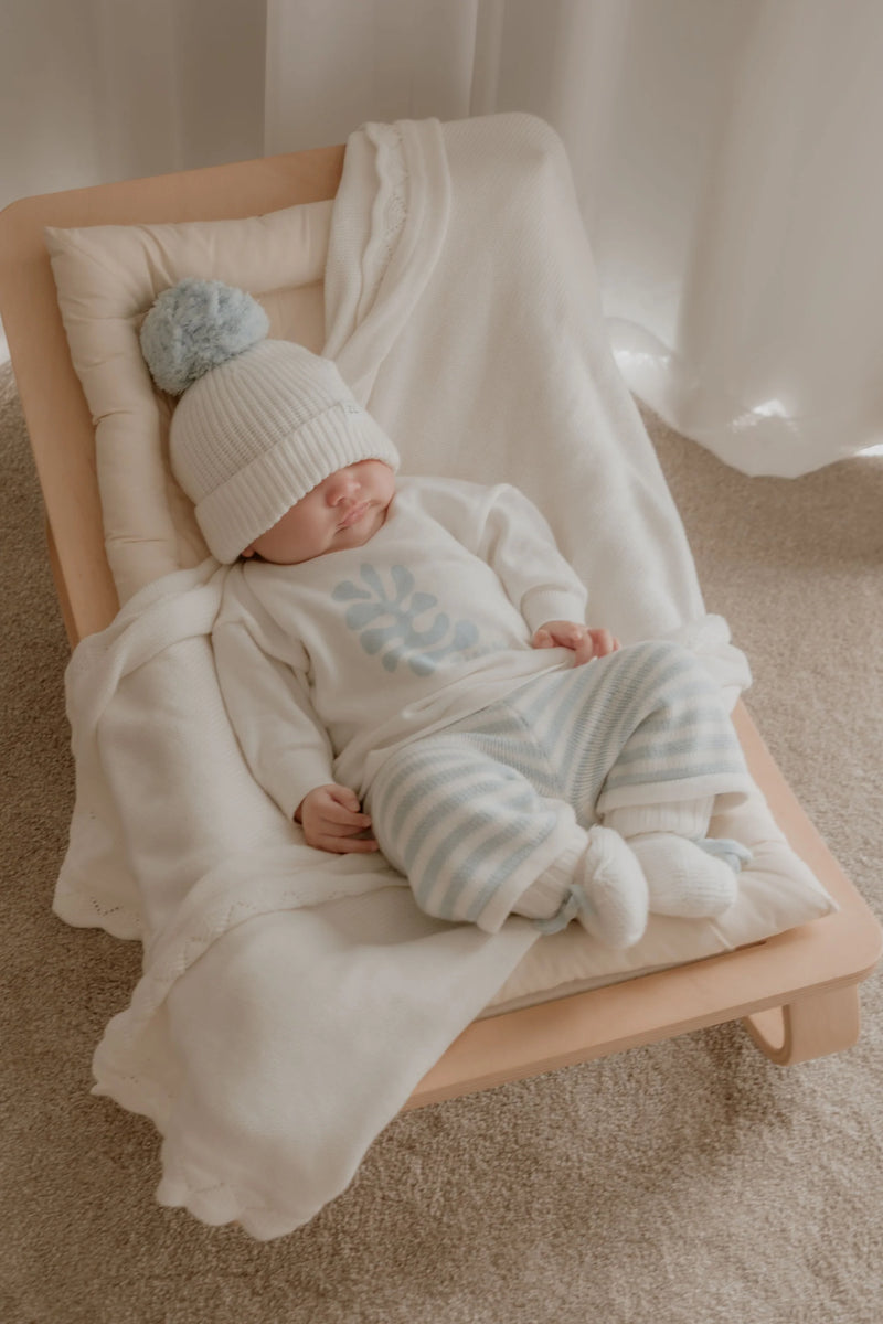 Beanie - Milk/Cloud