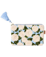 Hydrangea Blue Velvet Cosmetics Purse One Size