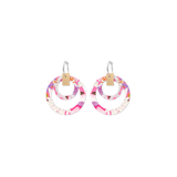 Kelsie Rose Power Pink Double Halo Hoop Earrings