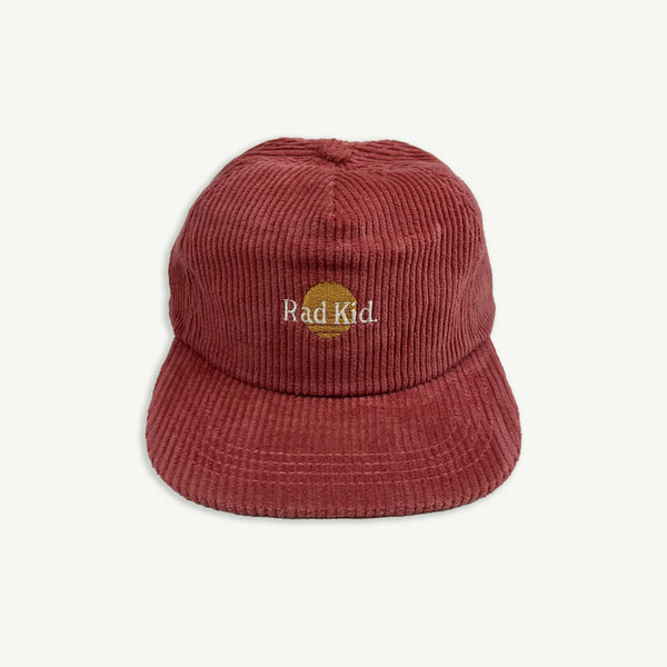 Rad Kid Pinch Front Cord Cap - Eco Red