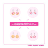 Kelsie Rose Power Pink Layered Circle Hoop Earrings
