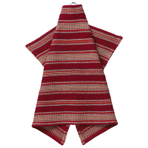 Selene Stripe Tea Towel- Crimson