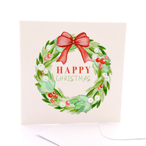 Mistletoe Wreath Card