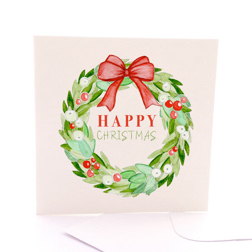 Mistletoe Wreath Card