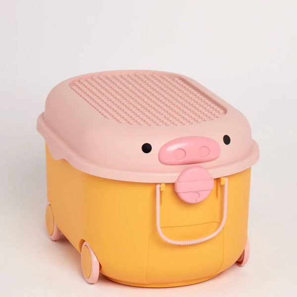 Ride Along Storage - Pig | Yellow + Pink