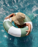 Mini Tube Pool Ring Olive Stripe