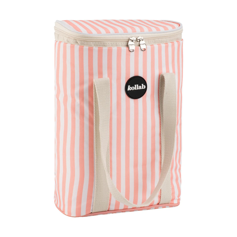 Wine Cooler Bag Coral Stripe