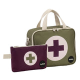 Kollab Family First Aid Kit Khaki/Burgundy