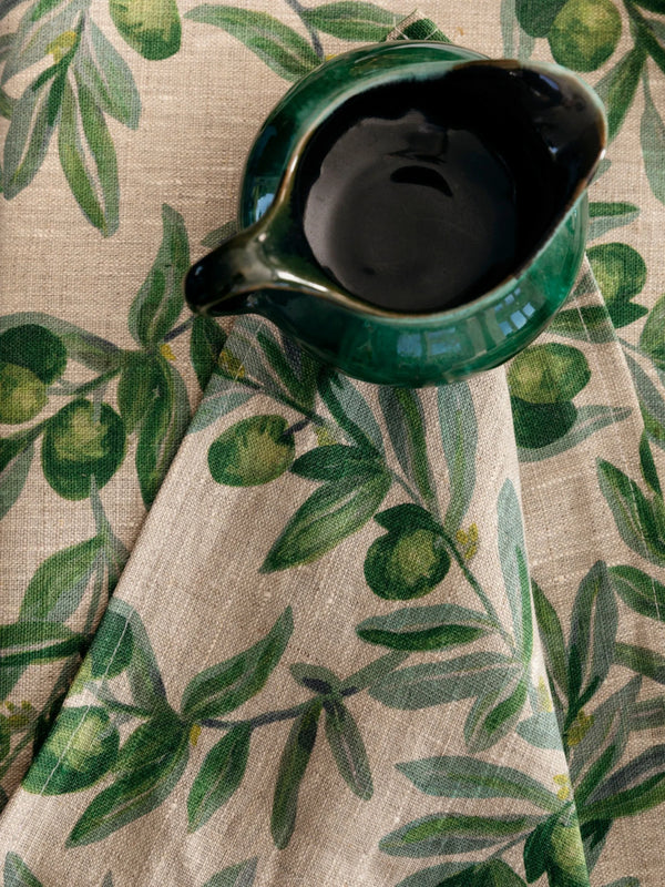 Olive Green Tea Towel
