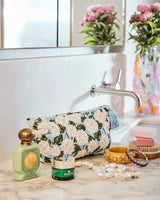 Hydrangea Blue Velvet Toiletry Bag One Size