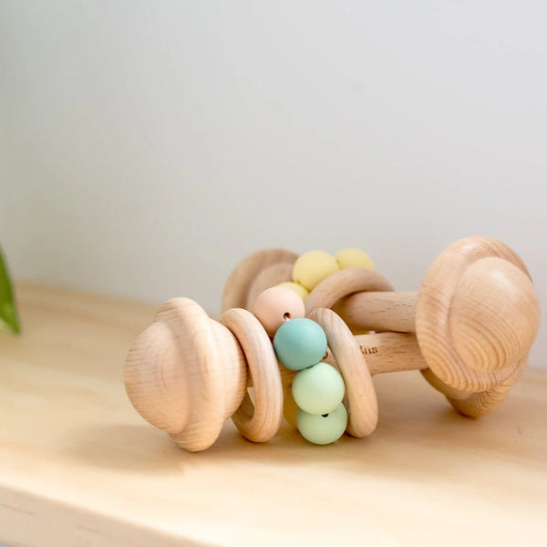 Wooden Rattle Toy | Pastel Multi Color