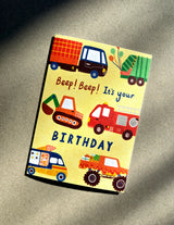 Vehicles Happy Birthday Card