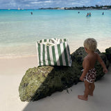 Carryall Beach Bag The Vacay Olive Stripe