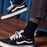 Rad Dad Crew Socks Single - Black/Lime