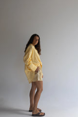 Linen Short - Butter Check
