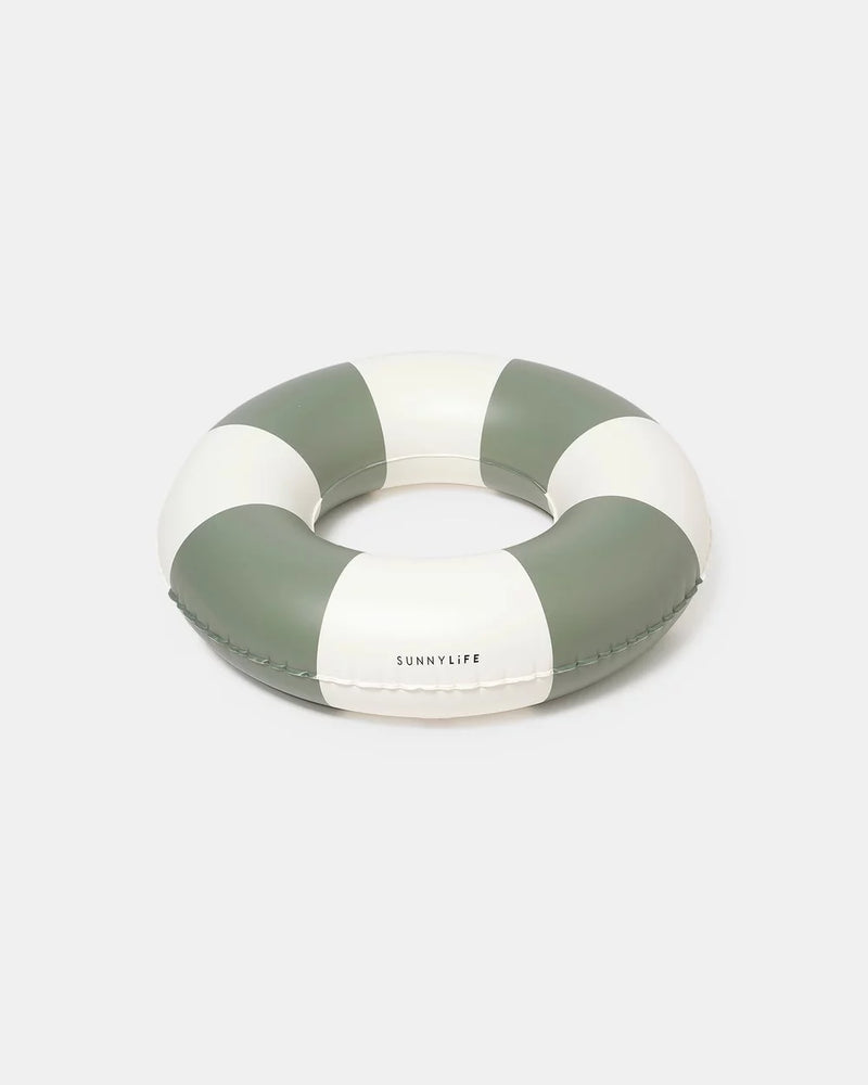 Mini Tube Pool Ring Olive Stripe