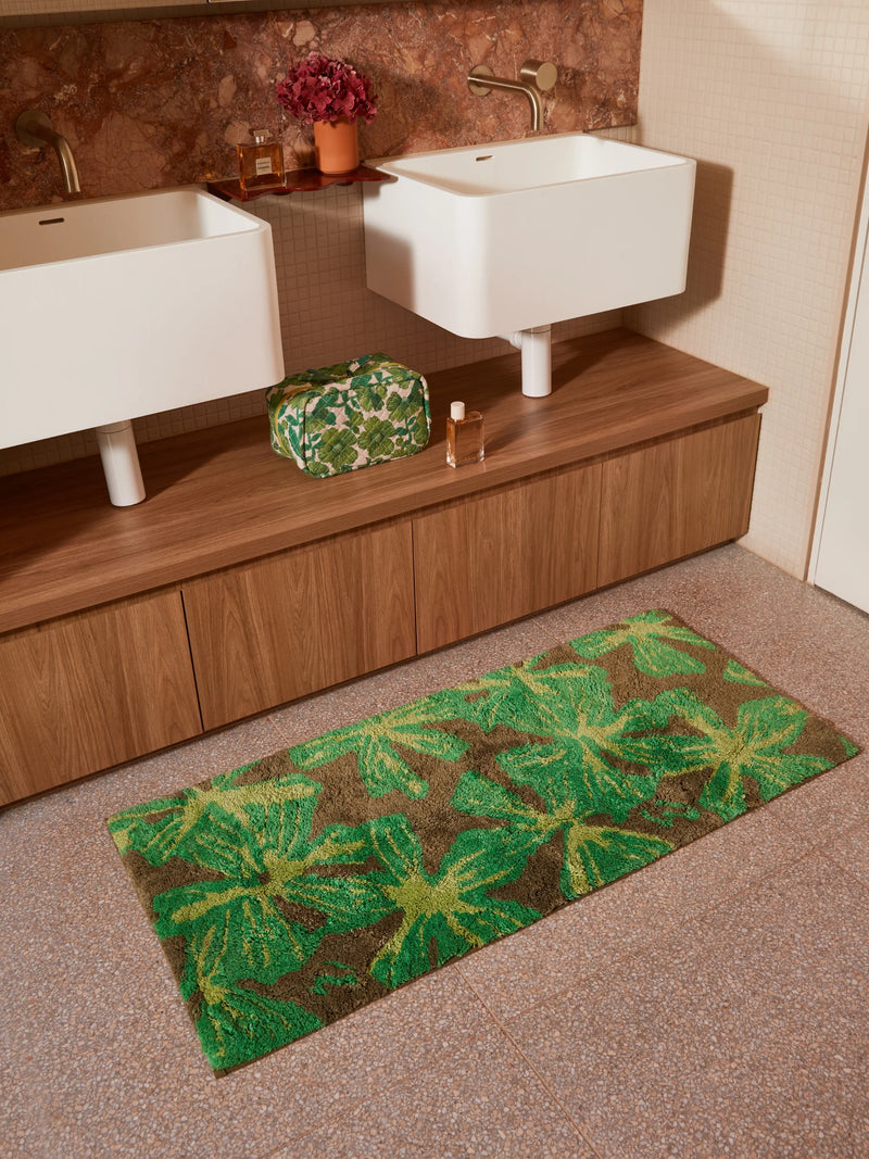 Mave Khaki Long Bath Mat