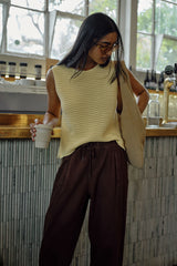 MARGOT MESH KNIT TANK - SUNNY YELLOW