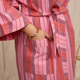 Brigitte Cotton Bath Robe - Scarlet