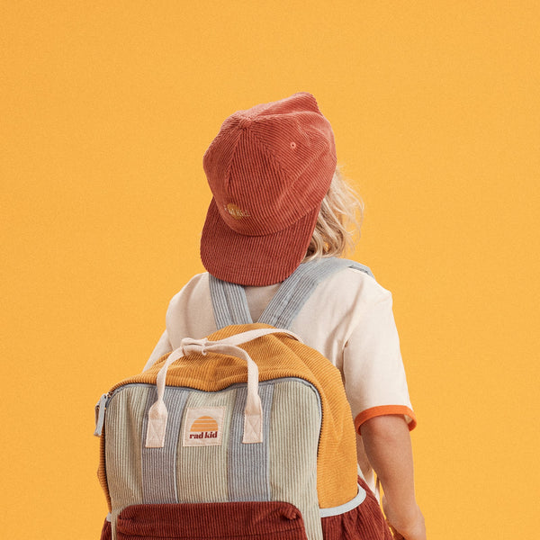 Rad Kid Pinch Front Cord Cap - Eco Red