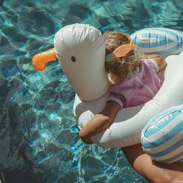 Kids Tube Pool Ring Sammy the Seagull Blue Stripe