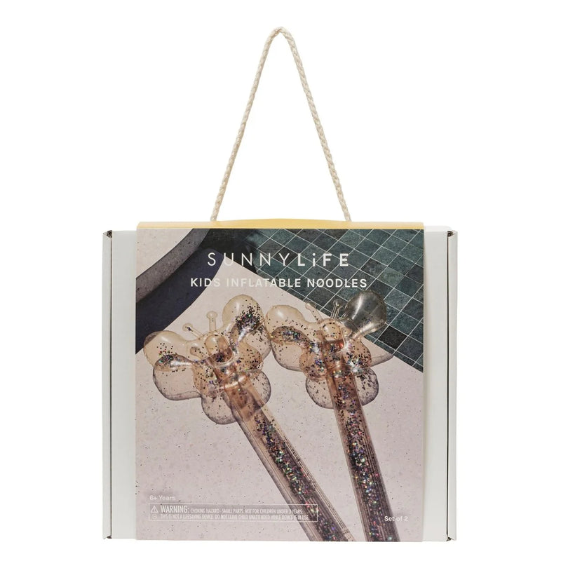 Kids Inflatable Noodle Cotton Candy Glitter Set of 2