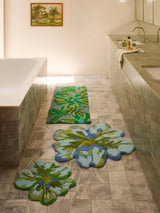 Tulip Blue Green Bath Mat