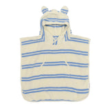 Kids Character Hooded Towel Sammy the Seagull Blue Stripe