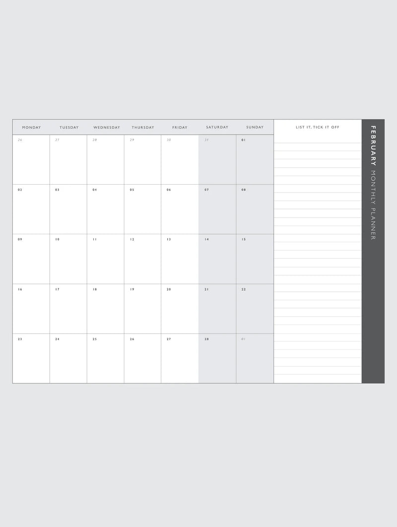 2026 Weekly Planner. Flowers