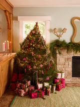Bow Pink Beaded Christmas Decoration