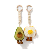 2pk Stroller Toys - Avocado & Egg on Toast