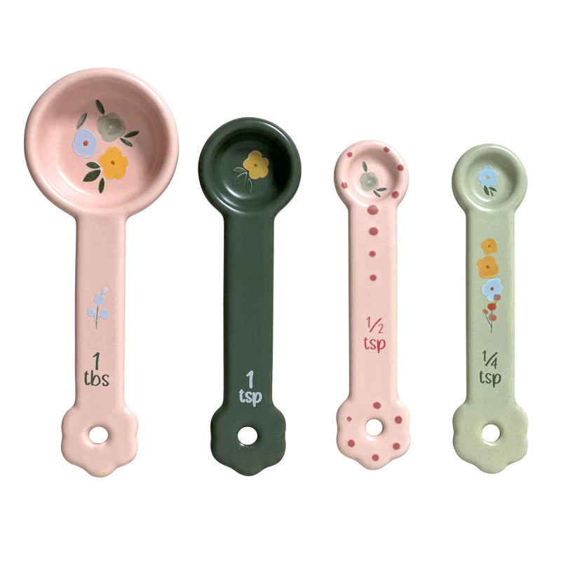 MEASURING SPOONS SET OF 4 - FLOWER MARKET