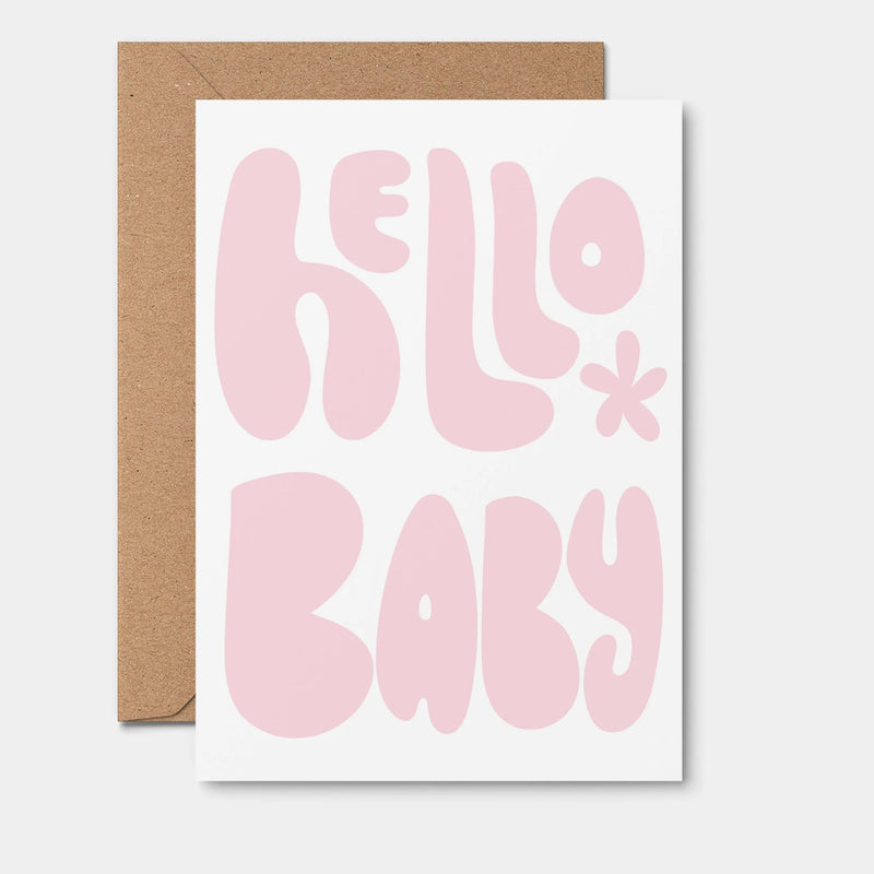 Hello Baby Pink Card