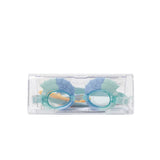 Kids Swim Goggles Finn the Fish Aqua Blue