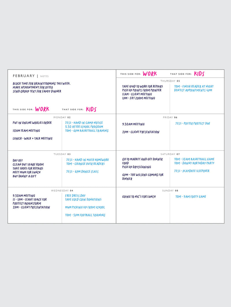 2026 Weekly Planner. Blush