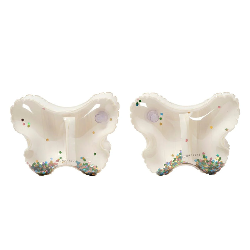 Kids Inflatable Arm Bands Cotton Candy Glitter