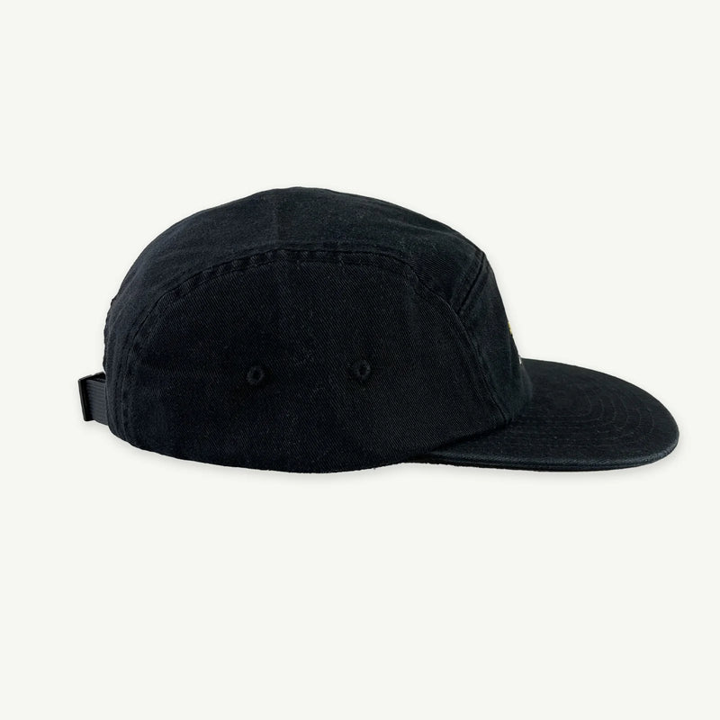 Rad Kid 5 Panel Cap - Washed Black