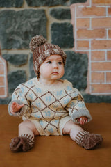 Cotton Knit Romper | Bluebell