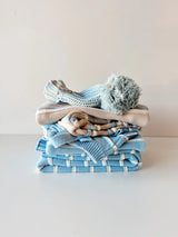 Raised Stripe Knit SET | Oat/Arctic/Snow