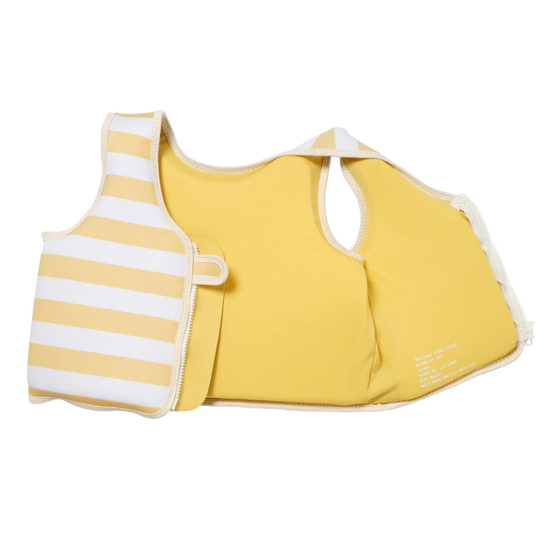 Kids Swim Vest Sammy the Seagull Mustard Stripe