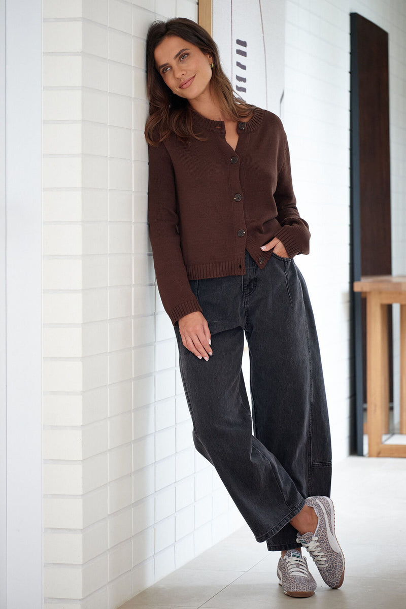 DARTED BARREL JEAN | FADED BLACK
