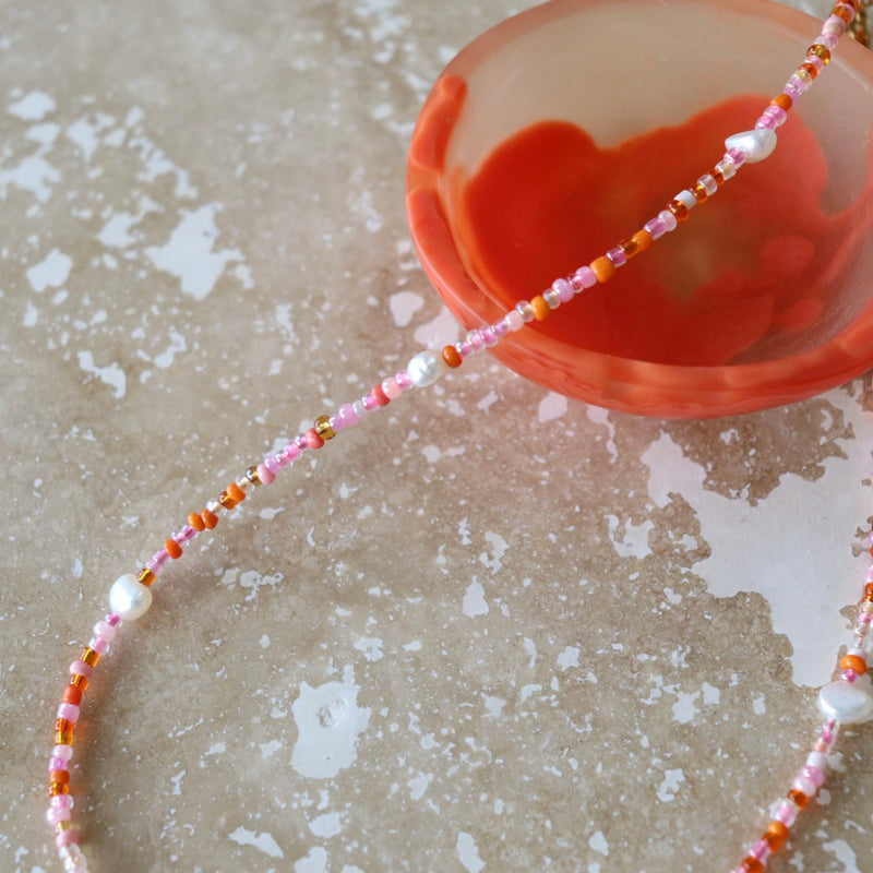 Spring Necklace  | Multi Pearl