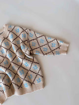 Cotton Knit Jumper | Bluebell