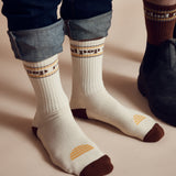 Rad Pop Crew Organic Cotton Sock Pack - Mens Natural / Brown