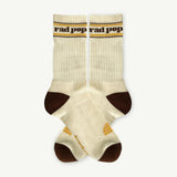 Rad Pop Crew Sock Single - Natural
