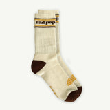 Rad Pop Crew Sock Single - Natural