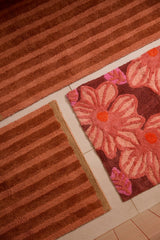 Stripe Reversible Terracotta Long Bath Mat