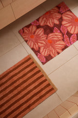 Stripe Reversible Terracotta Bath Mat