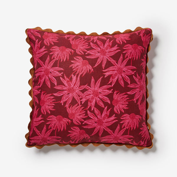 Flannel Flower Cerise 60cm Cushion