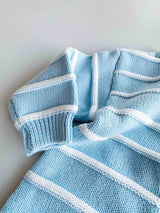 Raised Stripe Full Romper | Arctic